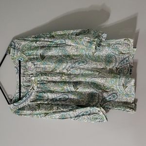 Sag Harbor 1X Blouse with Buttons and Ruffle